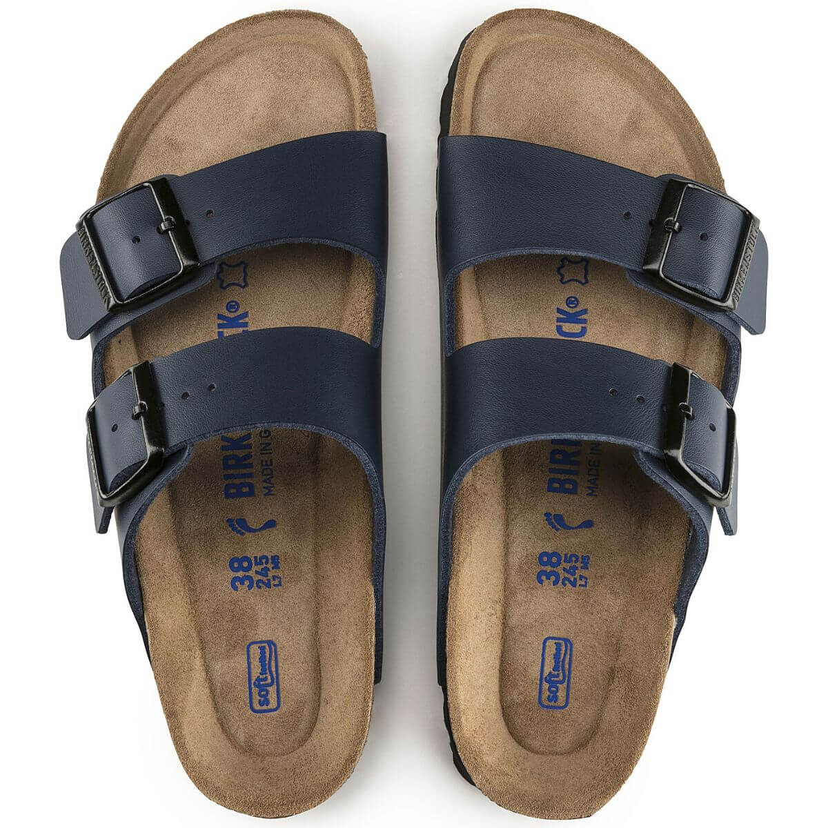 BIRKENSTOCK CIABATTA ARIZONA SOFT 051063 BLU NARROW FIT - immagine 5