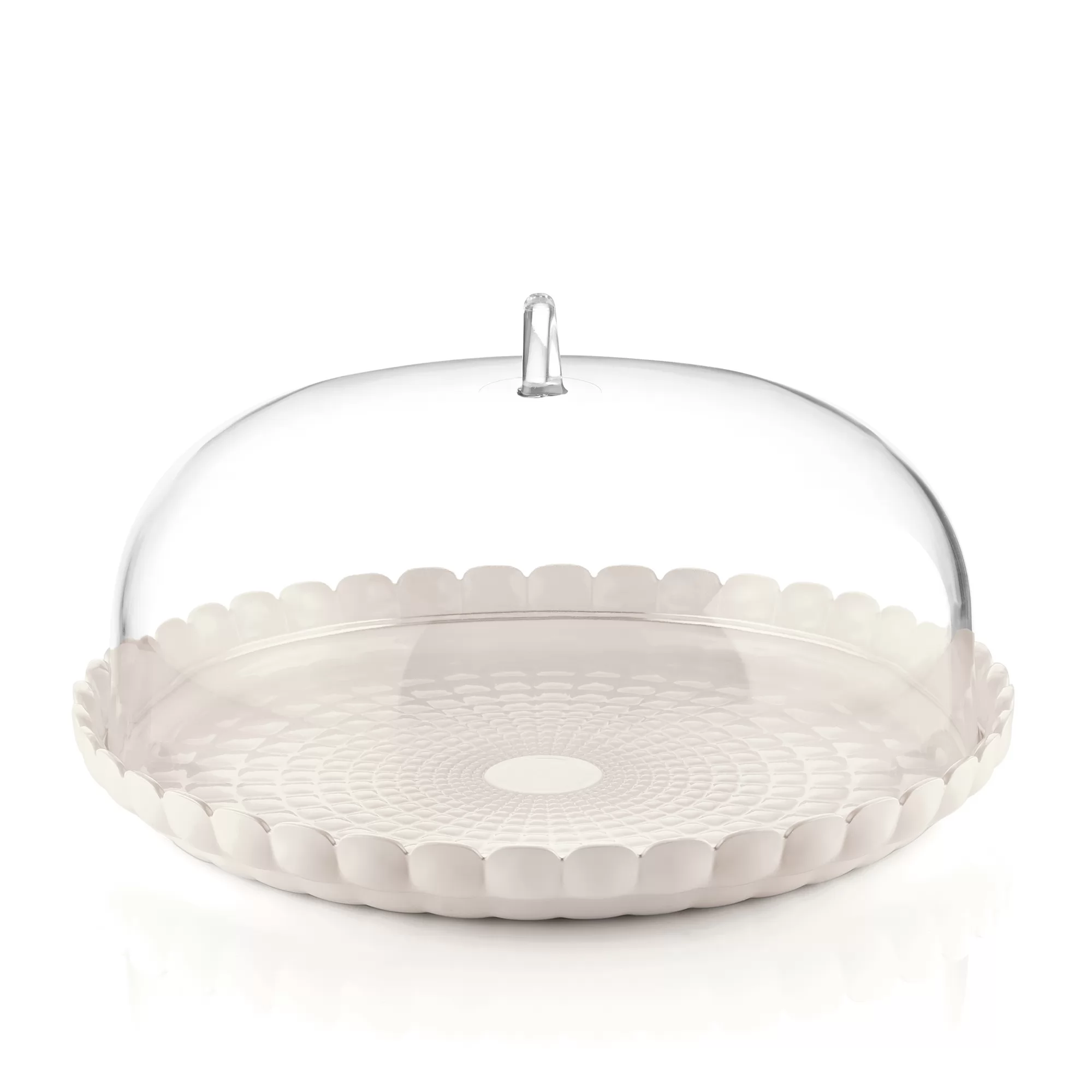 GUZZINI SET TORTIERA TIFFANY PICCOLA BIANCO LATTE