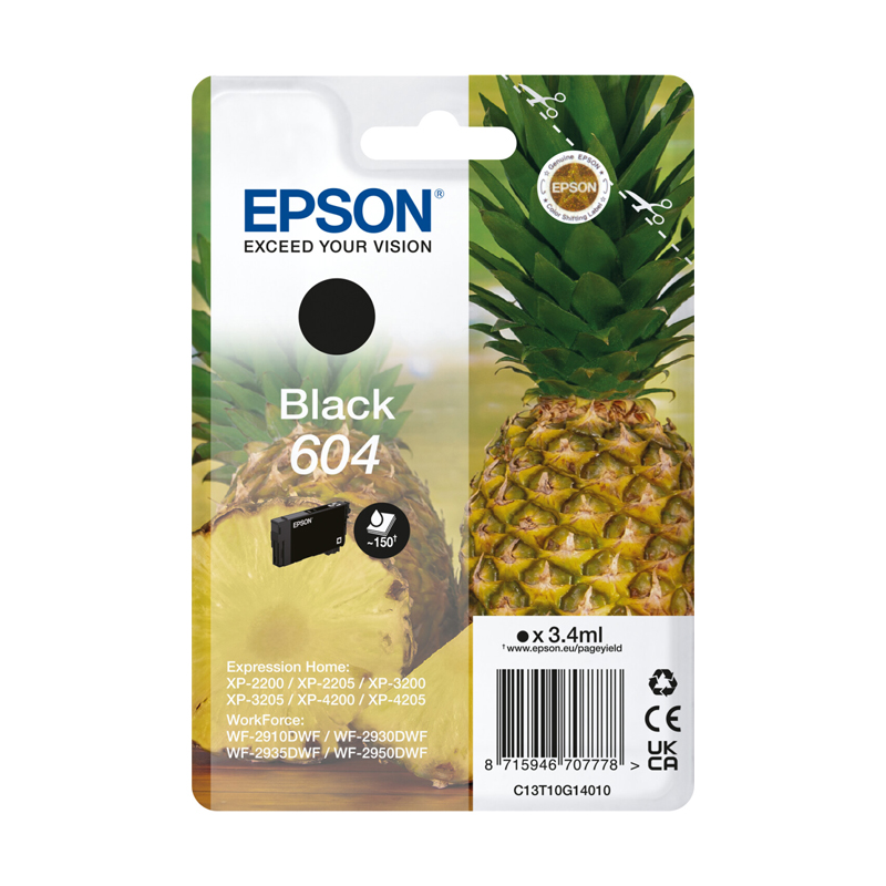 EPSON 604 BLACK (C13T10G14020) – CARTUCCIA ORIGINALE - immagine 2