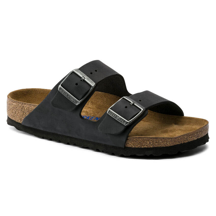 BIRKENSTOCK CIABATTA ARIZONA SOFT 752483 NERO NARROW FIT - immagine 4