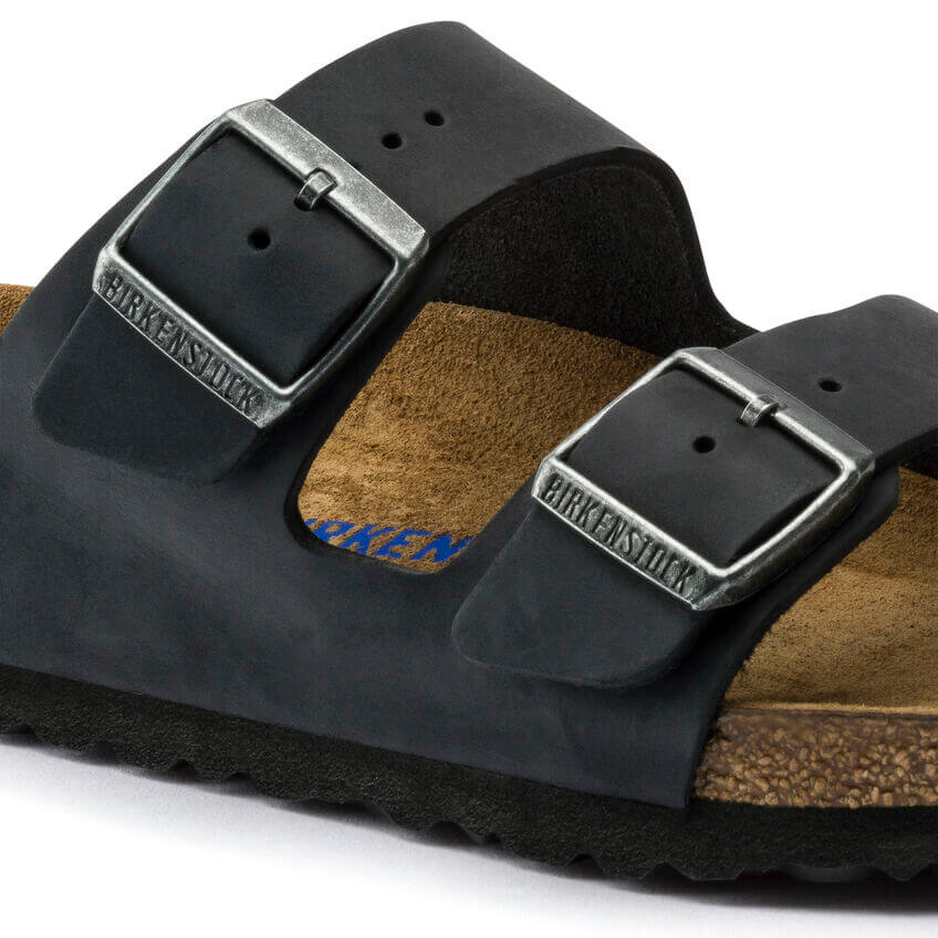 BIRKENSTOCK CIABATTA ARIZONA SOFT 752483 NERO NARROW FIT - immagine 5