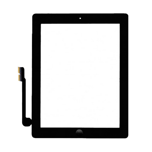 Touchscreen +tasto interno Nero (A+) compreso biadesivo – Apple iPad 3 - immagine 2
