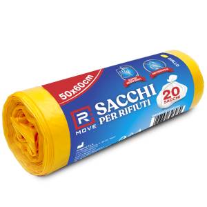 RMove 1Rotolo da 20 Sacchi Rifiuti 50x60cm Gialli - immagine 2