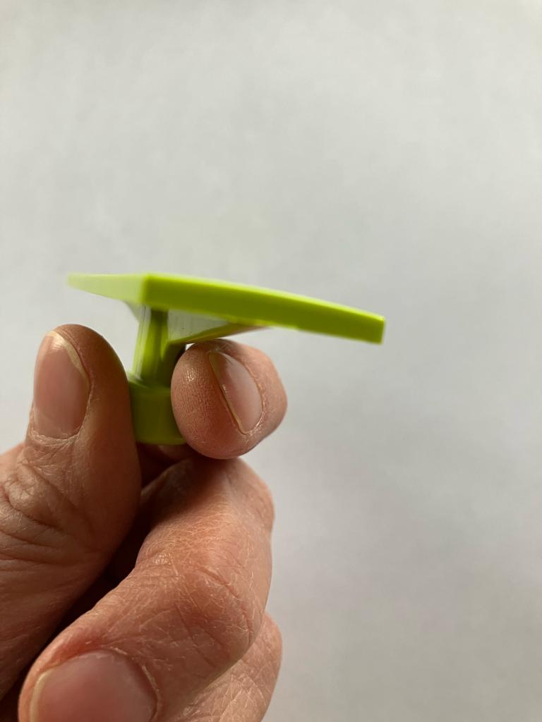 2 Ventose Verdi Rettangolari Lisce Strette 9 x 38 mm - immagine 2