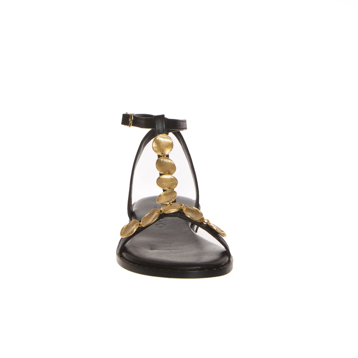 CARYATIS SANDALO 621707 NERO MEDAGLIE ORO - immagine 4