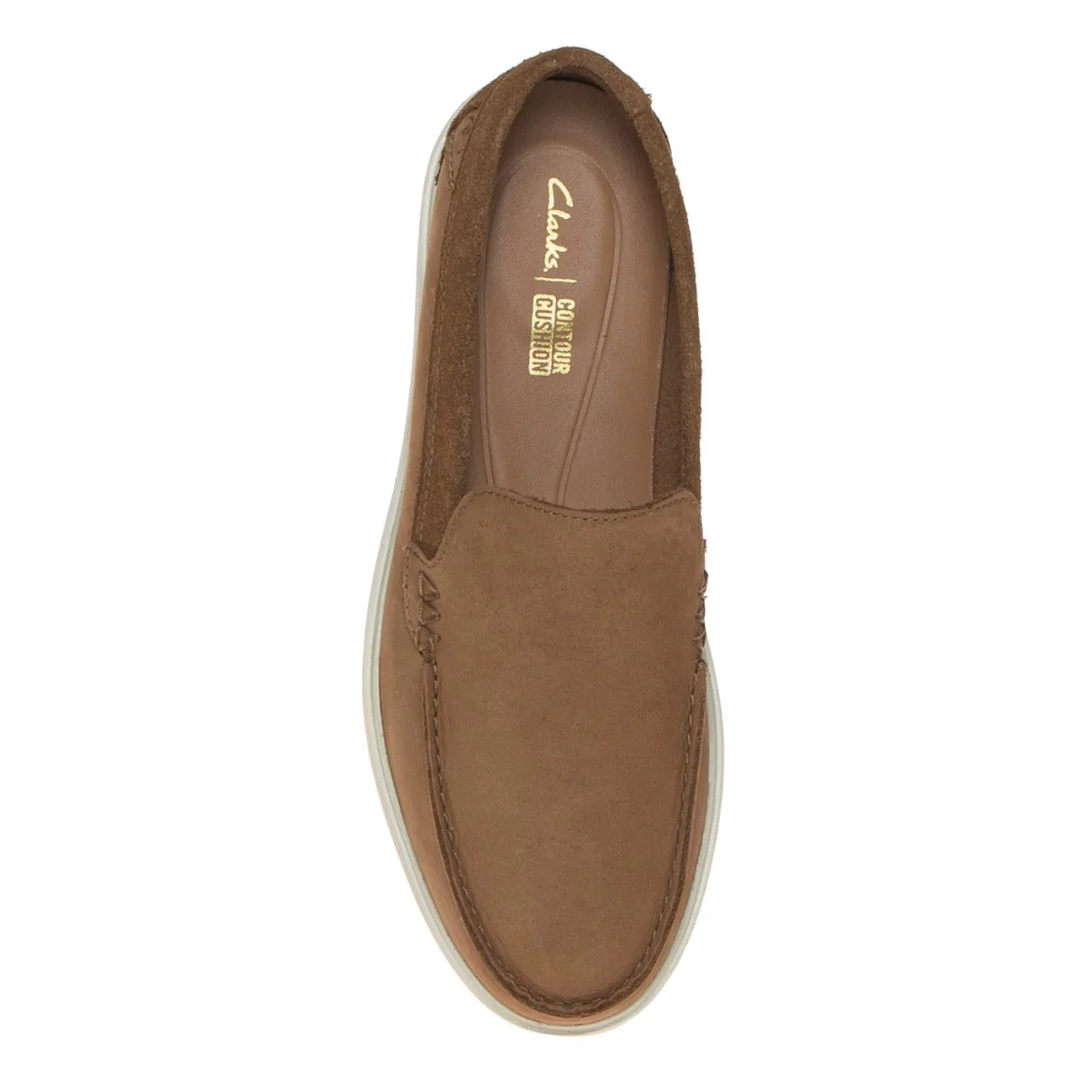 CLARKS BRATTON LOAFER MOCASSINO NUBUCK MARRONE - immagine 3