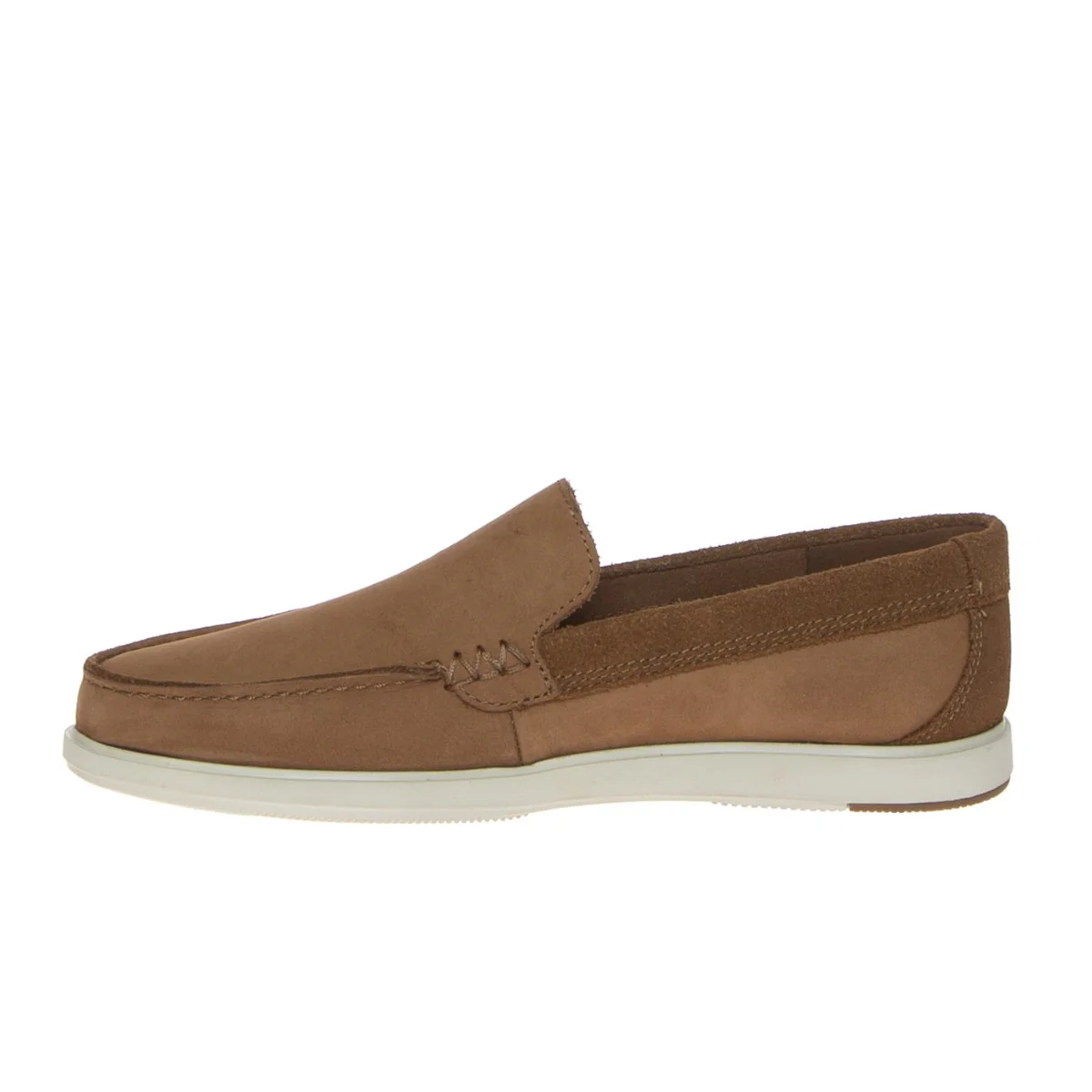CLARKS BRATTON LOAFER MOCASSINO NUBUCK MARRONE - immagine 2