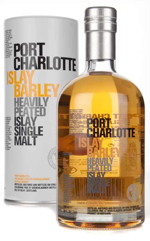 WHISKY PORT CHARLOTTE ISLAY BARLEY HEAVILY PEATED
